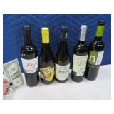 (5) Bottles Wine