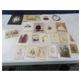 (21) Antique Card Type Photographs Pictures