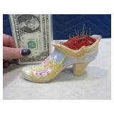 Antique Porcelain Shoe Pin Cushion JAPAN