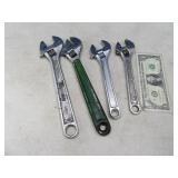 4pc Crescent Wrench SET