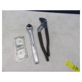 (2) CRAFTSMAN 10" 1/2"driver & 12" Pliers $$