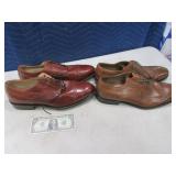 (2) New Mens sz12M Johnson/Murphy Brown Dress Shoe