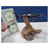 JOHN PERRY black 8" Shark Sculpture