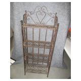 Folding Heavy Metal Accent Shelf 21" Ornamental