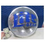 Vintage 18" LITE BEER Bubble Poly Wall Mirror Decr