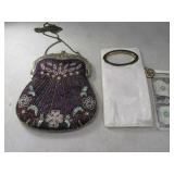 (2) 10" Formal Type Sequin/IMAN Small Handbags
