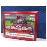 MOLSON 23x18 Beer Mirror EXC