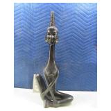 25" Wooden FolkArt Type Woman Carved Figurine