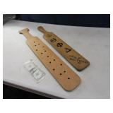 (2) Wooden WhoopAss Paddles S&M?