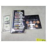 (2) 4pc Penny US Cent Coin Collector Set & 05 Qrtr