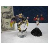 (2) 4" Colored BlownType Glass Dragon Figures