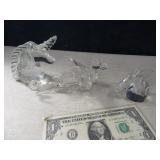 (3) Glass Horse~Unicorn~Dragon SunCatcher Figures
