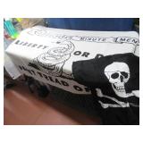 (2) 3x5 Dont Tread On Me & 24" Skull Flags
