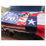 (4) US Related Flags 36"ish