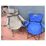 (2) Folding Camp Chairs BIG Boy & Ford Themed EXC