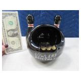 Vintage Pottery BowlingBall 7" Ashtray
