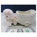 Early LEFTON Sheep 8" Pottery Planter