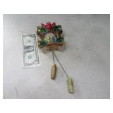 Antique Pottery Wall Sconce "Cuckoo Clock Look" JP
