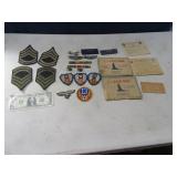 Lot WWII Ration Books ~ Patches ~ Pins