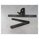 (2) Antique Hand Tools Square & Lufkin Metal Folng