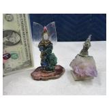 (2) Rock~Mineral Collectible Figs 5"ish