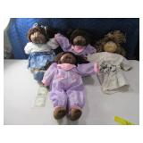 (4) Vintage CABBAGE PATCH Dolls Black~Nice