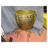 Large Brass Freestanding 15"/25" Pot On Stand