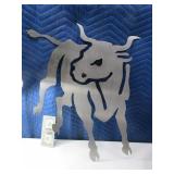 24" LaserCut Metal Bucking Bull Wall Decor Art