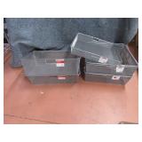 (6) New Metal Mesh Storage Bins 20"ish