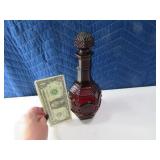 Vtg Ruby Red 10" Glass Decanter AVON