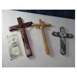 (3) Religious 8" to 12" CROSS Decor