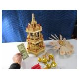 Wooden Twirly Xmas 16" Tree AS IS