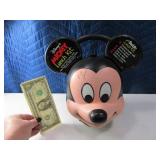 Vtg MICKEY Mouse Head Aladdin Lunch Box