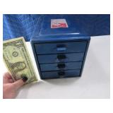 Vintage Neat Metal 4drawer 6" Organizer NICE