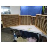 (4) Vintage Wooden Cassette Storage Racks Holders$