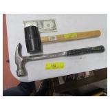 (2) Estwing 16" Hammer & Basic Rubber Mallet