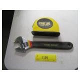 (2) Laser Level & Crescent Wrench Hand Tools