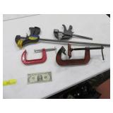(4) Asst Clamps Tools C & Squeeze