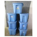 (7) XLarge 30gal Poly Storage Tubs w/ Lids
