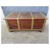 Early 44" Cedar Trunk w/ Hammered Brass AccentNEAT