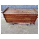 Antique 45" Cedar Trunk w/ SpindleTopCorners