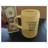 1934 Colorado State Fair COORS Golden Beer Mug