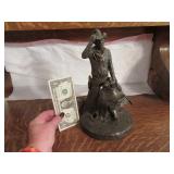 1982 MICHAEL GARMIN 11" Cowboy Figurine bronzelook