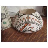 Signed SouthWest 8" Pottery Bowl