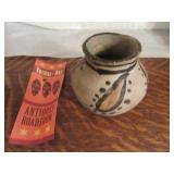 Late 1800s SantaFe Indian Childs Pot 4"