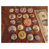 (20) 1970s OldLooking Campaign Buttons