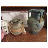 (2) Heavy MexicanType SouthWest Pots Pottery