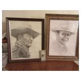 JOHN WAYNE Pencil Looking 18x24ish Framed Art