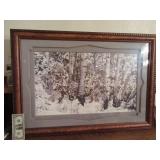 Stunning 36x26 JUDY LARSON Company Of Wolves Art $