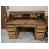 Antique Fantastic Oak Roll Top Desk NICE $$